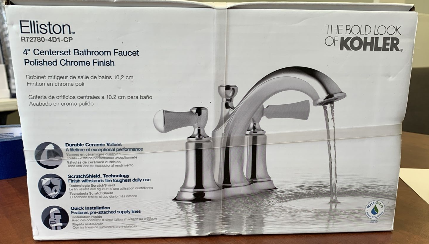 Kohler 243459 Elliston 2 Handle Bathroom Faucet Chrome Polished