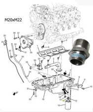 12600225 Engine Oil Filter Fitting Adapter Bu...