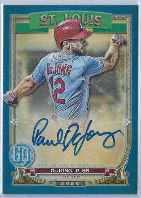 Paul DeJong, St. Louis Cardinals 2020 Topps Gypsy Queen Autographs Indigo 53/150