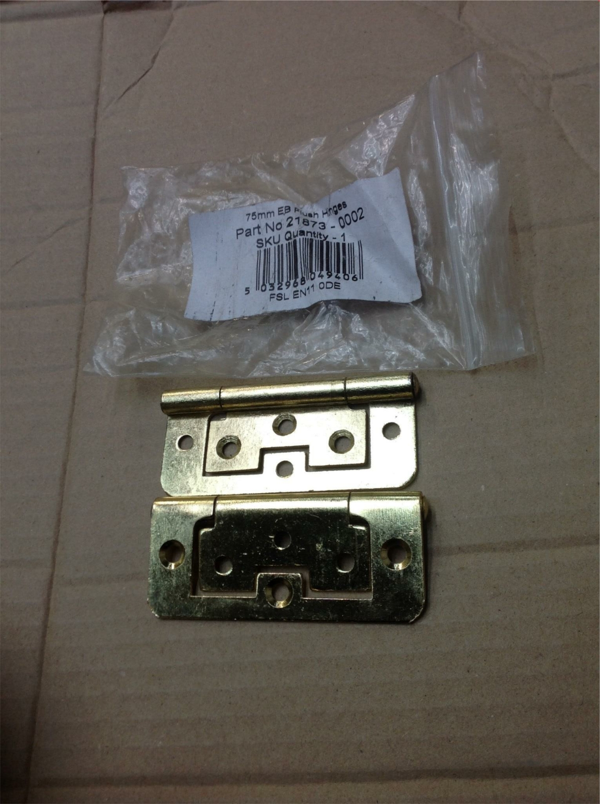 Flush Door Hinges Cupboard Wardrobe Cabinet Louvre Doors Brass 2 Pack