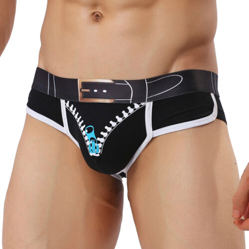 Men's Underwear Bulge Pouch Briefs Panties Print Soft Funny Naughty Boxer Briefs - Picture 15 of 72