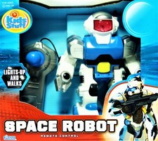 TOYS - EXCITE KIDS STUFF - REMOTE CONTROL SPACE ROBOT - LIGHTS UP  WALKS - NEW