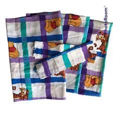 Vintage Winnie The Pooh  Tigger Kids Curtain Set 40 x 63 in. 2 Panels  Valance
