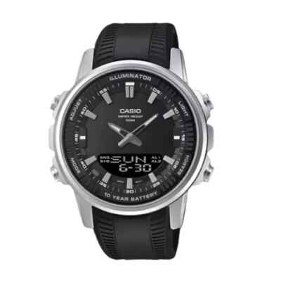 Casio Orologio Analogico Uomo | Pelle Nera E Cassa Argento | Collezione Classica - 3