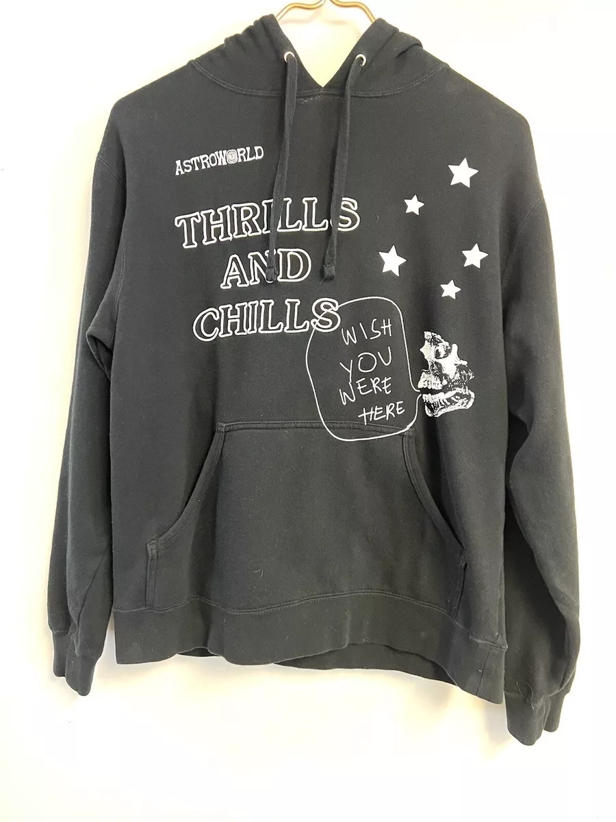 Travis scott astroworld thrills store and chills hoodie black