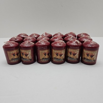 Colonial Candle Cranberry Cosmo Votive Dark Red 2007  1.7 oz Lot Of 18 New 