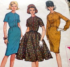 LOVELY VTG 1960s DRESS Sewing Pattern 12/32