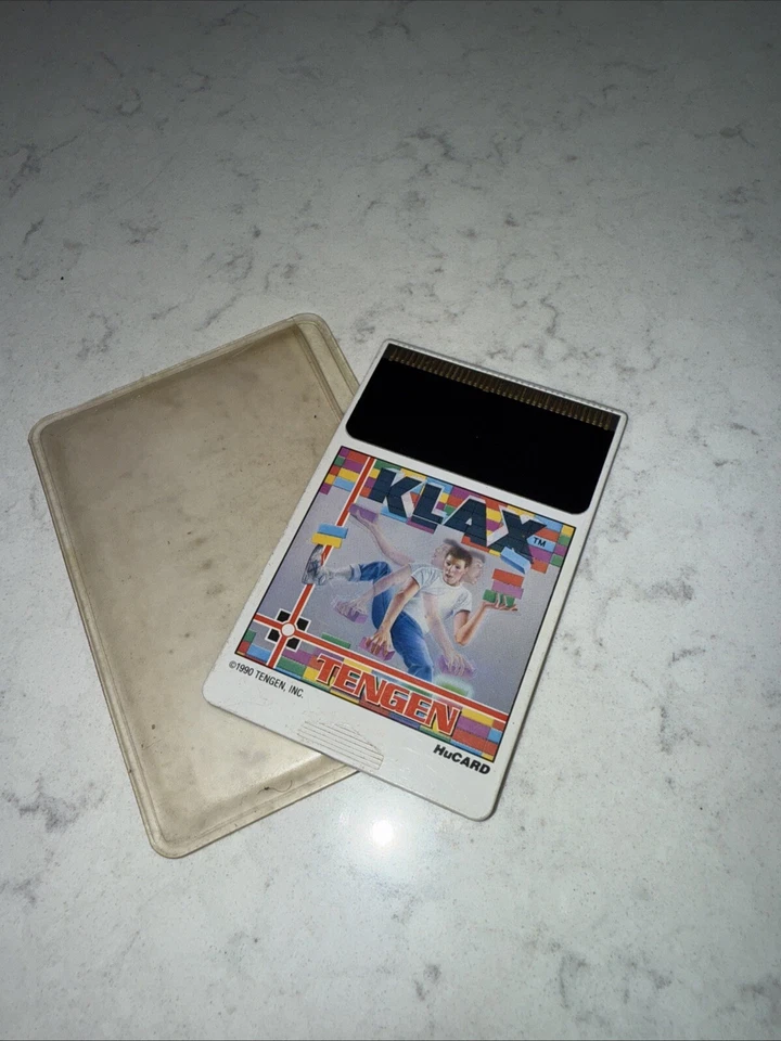 Klax TurboGrafx 16 TG-16 1990 Authentic Cart + Sleeve - Image 2 of 3