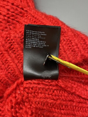 H&M Divided Red Sweater-dress Oversized Knit Womens S-L
