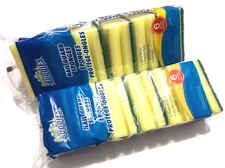 2 PACKS 12 NEW NAIL GUARD SPONGES PROTECT NAILS DISH FOR WASHING DISHES SPONGE 