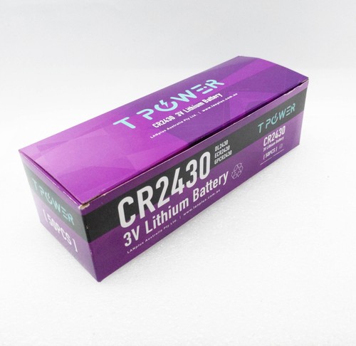 5x Tpower CR2430 3V Cell coin lithium button battery DL2430 ECR2430 wholesale - Picture 2 of 4