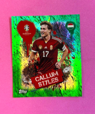 TOPPS UEFA EURO 2024 - STICKER STYLES - GREEN/GRUN - PARALLEL - HUN 3