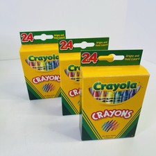 3 Boxes Vtg 2002 Crayola Crayons 24 Pack Binney Smith NOS With Dandelion