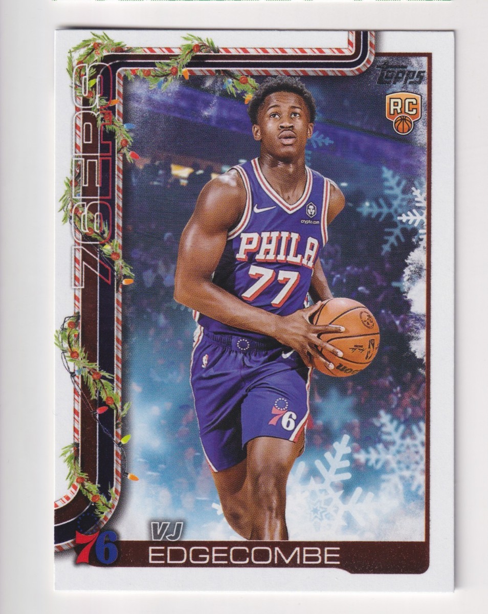 2025-26 Topps Holiday #H163 VJ EDGECOMBE RC Rookie Philadelphia