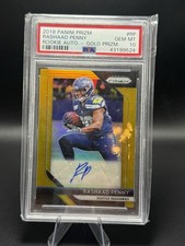 2018 Panini Prizm - Rookie Rashaad Penny #210 Rookie Auto Gold Prizm 10/10