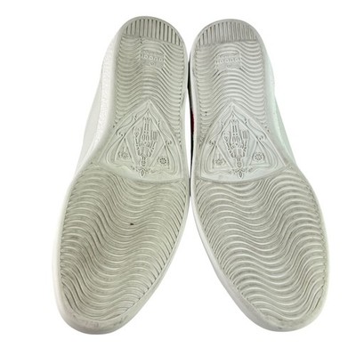 GUCCI 576136 White Leather Interlocking GG Ace Men's Sneakers