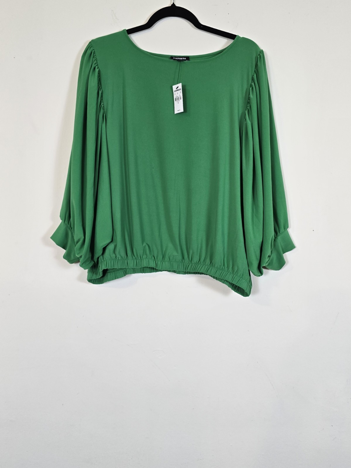 Express womens Draped sleeve Banded Wasit Top size XL