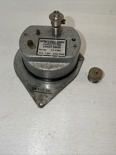 Tested Working Sonceboz Chart Drive Clock 725 R 084 9 Day Wind 24H-7day
