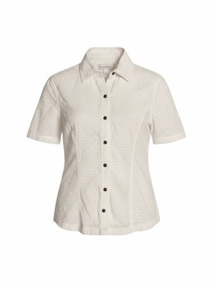 CHRISTOPHER BANKS White Cotton Swiss Dot Button Down Top