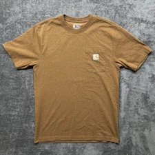 Carhartt Shirt Mens Medium Brown Pocket Tee Short Sleeve Workwear Outdoors