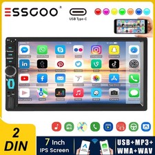 7" Double 2 Din Car Stereo Bluetooth Apple Carplay  Android Auto Play BT Radio