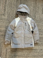 Lands End Girls Winter Ski Coat Jacket Small 7-8 Grow A Long Gray Fleece Warm