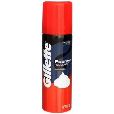 Gillette Foamy Regular Shaving Cream, Regular, 2 oz