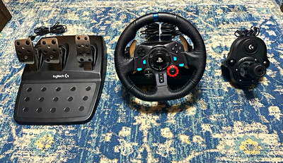 Logitech G29 Driving Force Racing Wheel, Pedals, Shifter & Power Supply PS