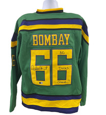 Emilio Estevez Signed The Mighty Ducks Bombay Jersey Autograph Inscription BAS