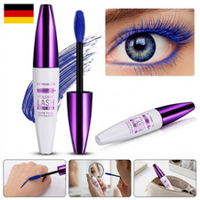5D Silk Fiber Mascara Waterproof, Blaue Wimperntusche für Empfindliche Augen, La