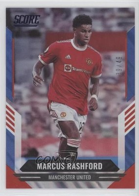 2021-22 Panini Score FIFA Blue Lava 39/49 Marcus Rashford #114 6l7