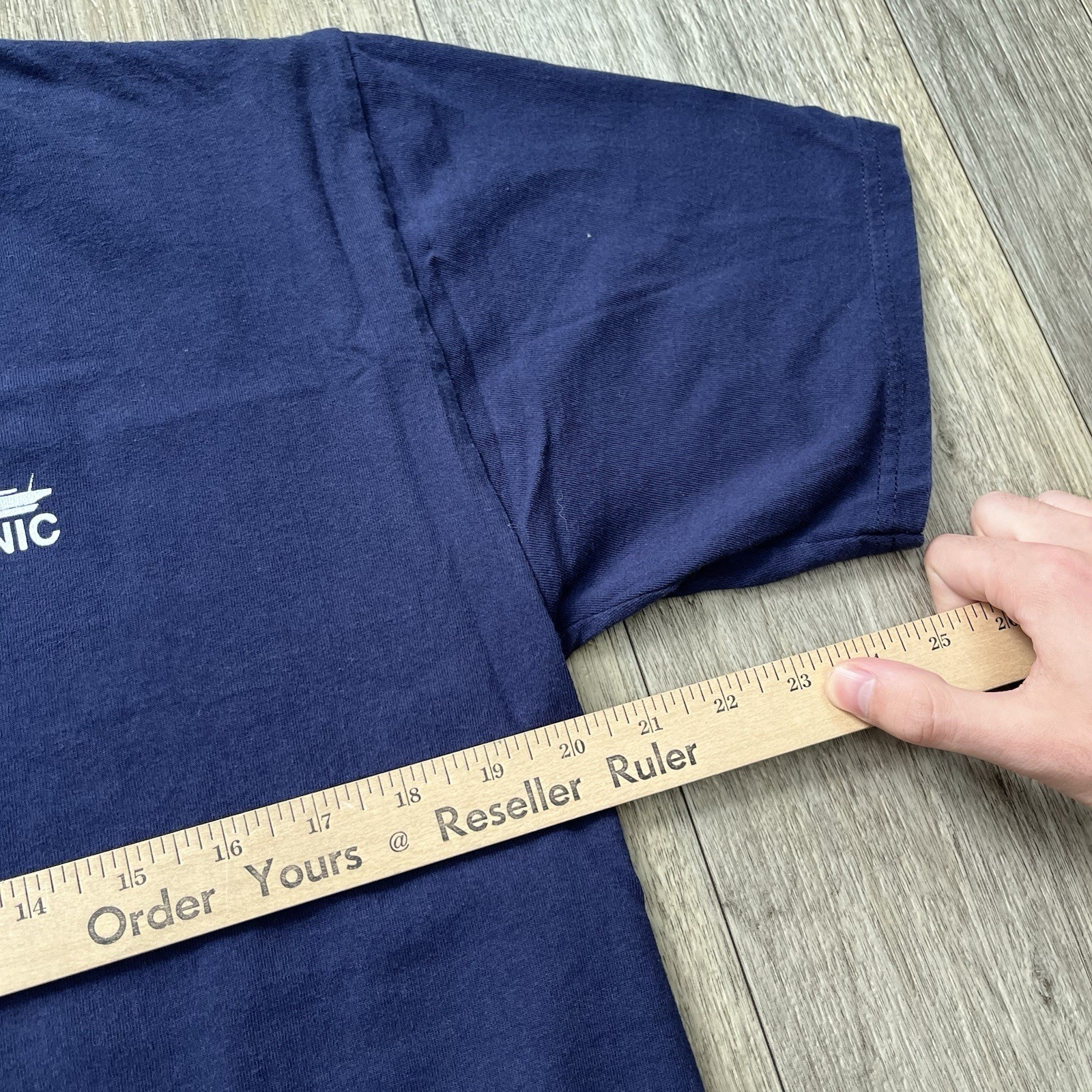 Vintage Titanic Shirt Mens L Blue 1998 Movie Promo James Cameron Jack Rose 90s