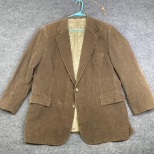 Vintage Polo University Club Blazer Mens Large Brown Corduroy Made USA 80s