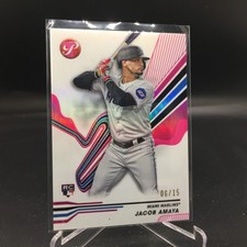 Jacob Amaya 2024 Topps Pristine Pink Refractors 171 #/15 Miami Marlins Rookie