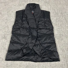 My Anorak Vest Womens XS Black Quilted Duck Down Filled Puffer Zippered Pockets