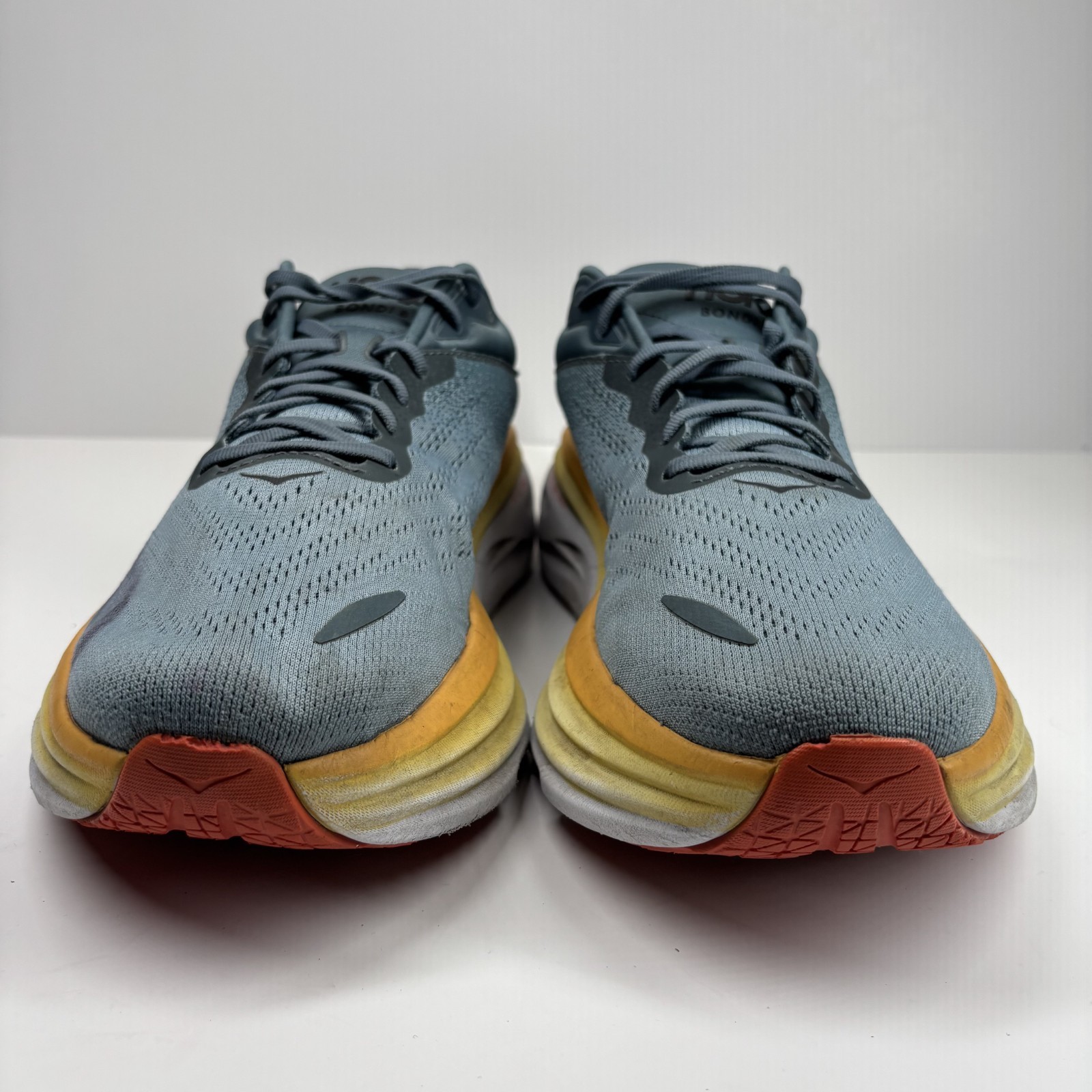 HOKA Bondi 8 Men's US 11.5 2E Goblin Blue/Mountain Spring Wide Road Running Shoe thumbnail 13