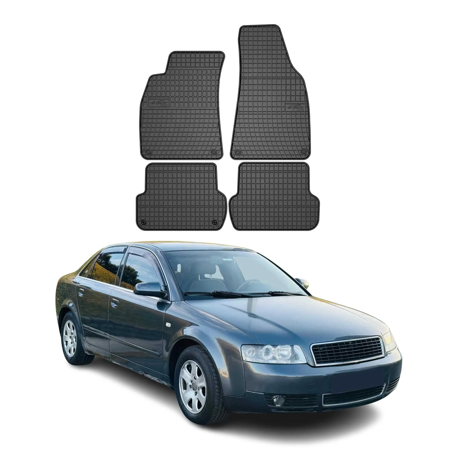 Tapis de sol Audi A4 B6 B7 en élastomère durable noir de qualité supérieure