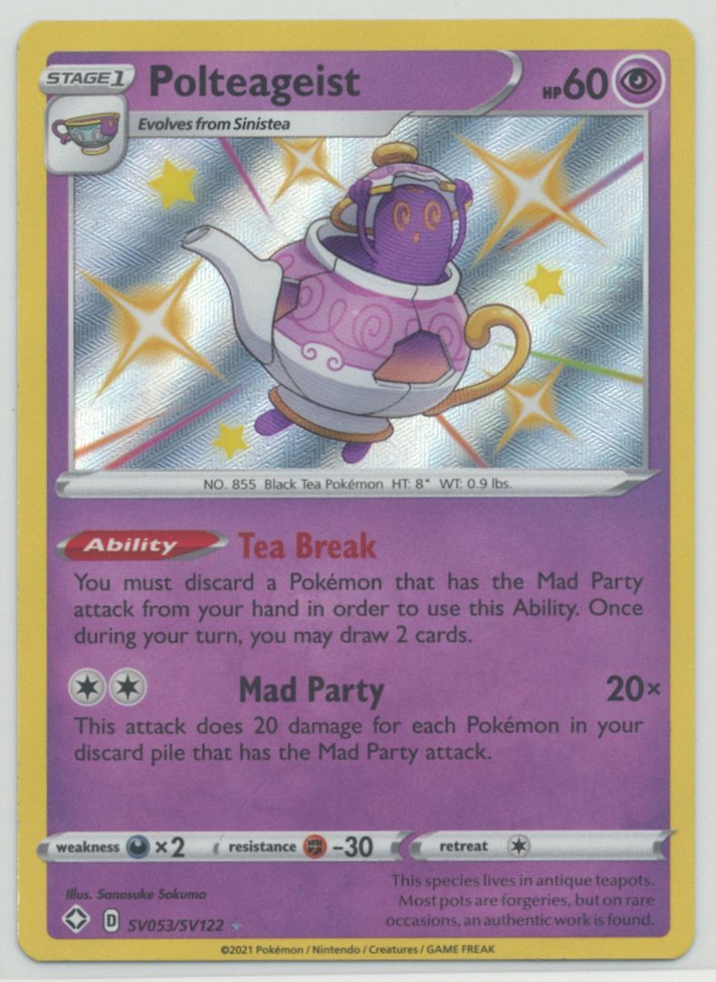 Polteageist 2021 Pokemon SWSH Shining Fates Shiny Vault Holo Rare #SV053/SV122