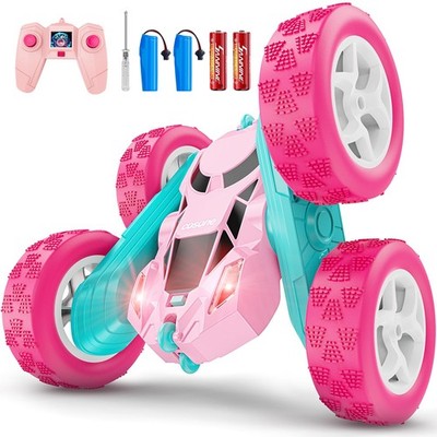 cosone Remote Control Car Pink RC Cars for Girls, RC Stunt Cars with 4WD Doub...