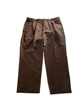 Haggar Men's Comfort Expandable Waist Pleated And Cuffed Classic Dress Pants