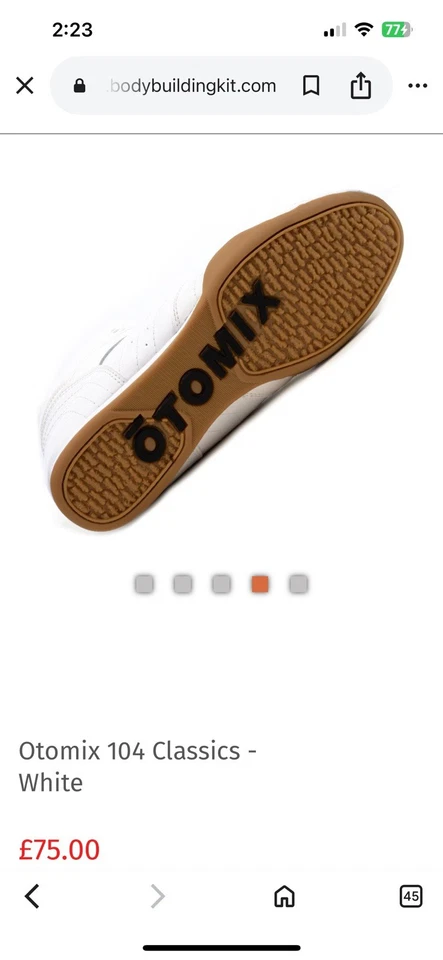 Otomix MF104 Bodybuilding Shoe MENS 7.5 & FEMALE 9 NEW With Tags White CrossFit - Image 4 of 4