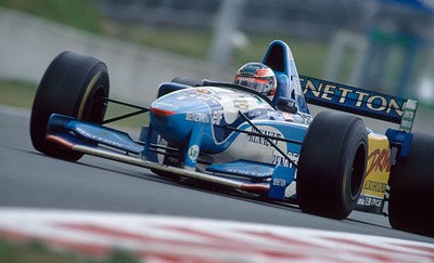 Michael Schumacher Benetton-Renault Team at the French Grand Prix - Old Photo 1