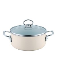 Riess Kasserolle Induktion Topf Emaille Kochtopf Mit Glasdeckel 20 Cm Suppentopf