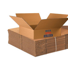 22x22x6 Flat Corrugated Boxes - Pack of 15 for Shipping  Storage Solutions