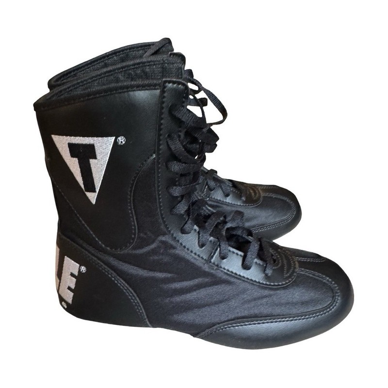 Title Boxing Speed-Flex Encore Mid Top Boxing Shoes Black Mens Size 4 NIB