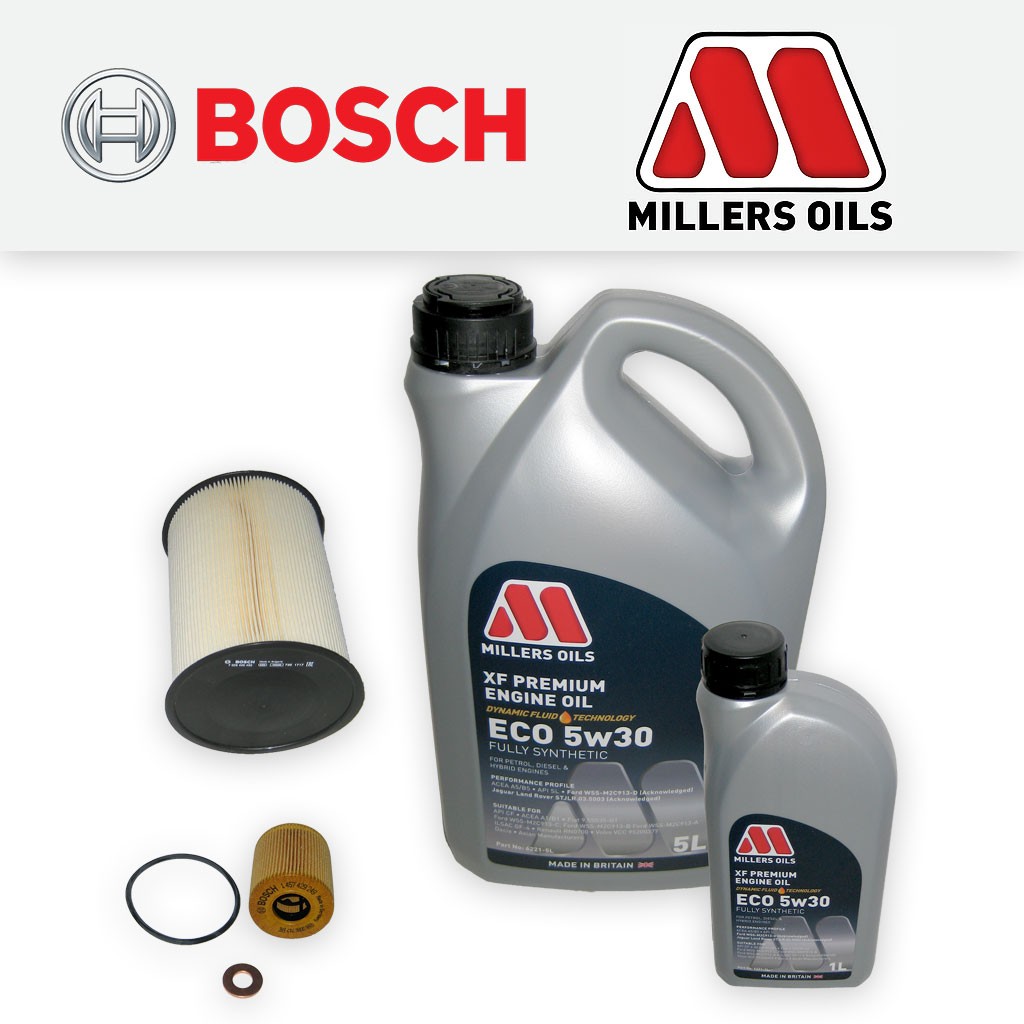 SERVICE KIT for FORD FOCUS MK3 2.0 TDCI OIL AIR FILTERS +MILLERS OIL (2010-2017)