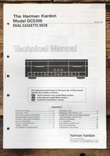 Harmon Kardon HK DC-5300 DC5300 Cassette Service Manual Original 