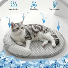 Cooling Dog Bed Ice Silk Pet Mat Breathable Summer Pad for Dogs Cats