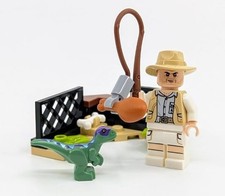 LEGO Jurassic World: Minifigura de Robert Muldoon con entrenamiento de rapaces