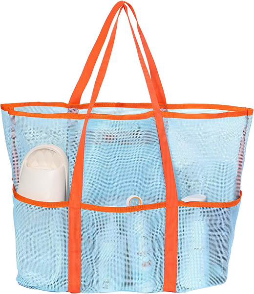 48L Mesh-Strandtasche, Strandtasche Xxl Groß Familie Faltbar Ultraleicht Badetas-image